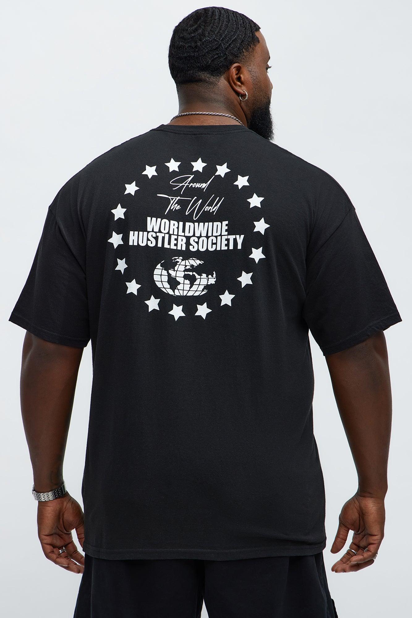 Around The World Hustle Short Sleeve Tee - Black Male Product Image