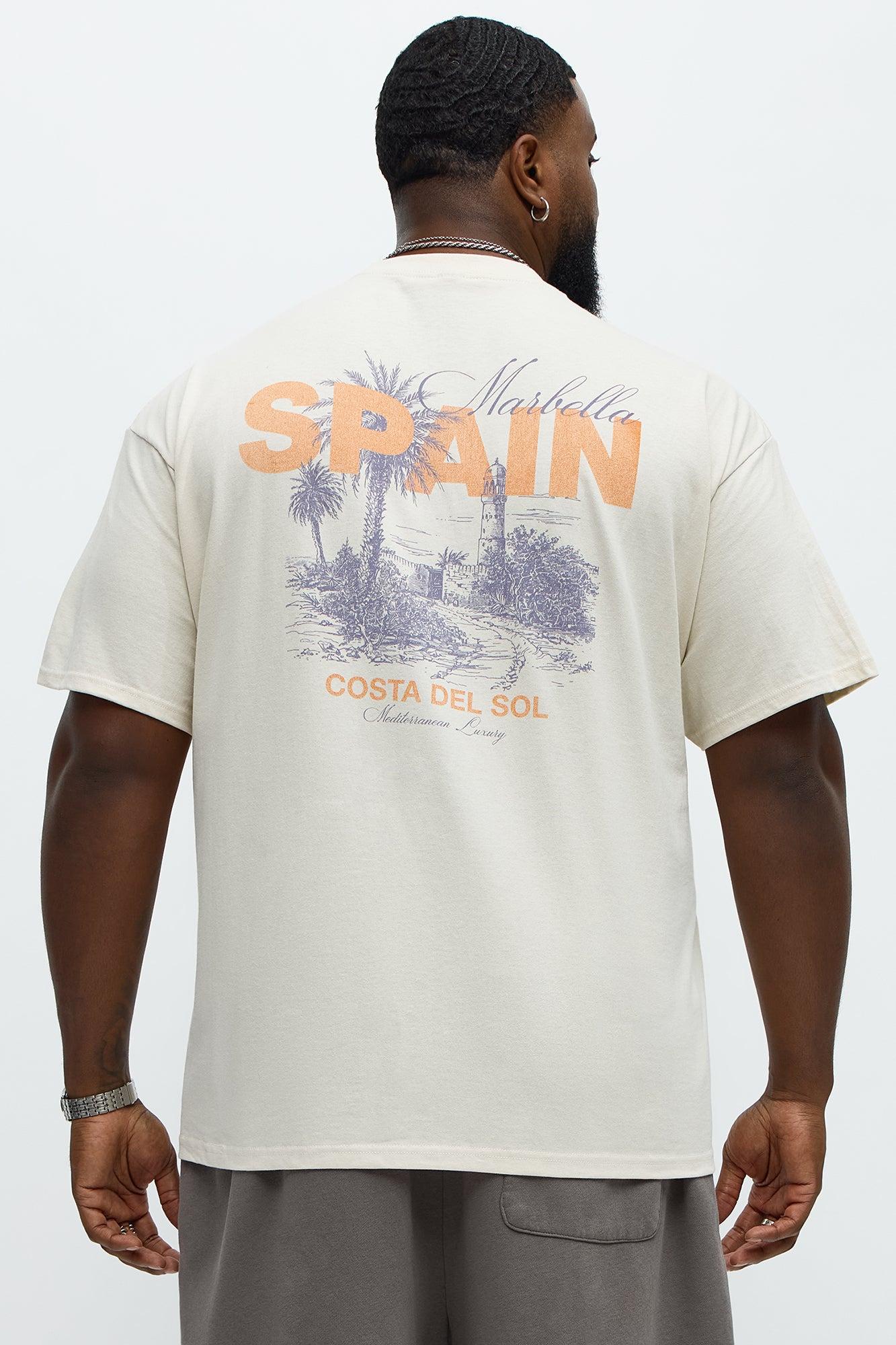 Marbella Spain Short Sleeve Tee - Cream Male Product Image