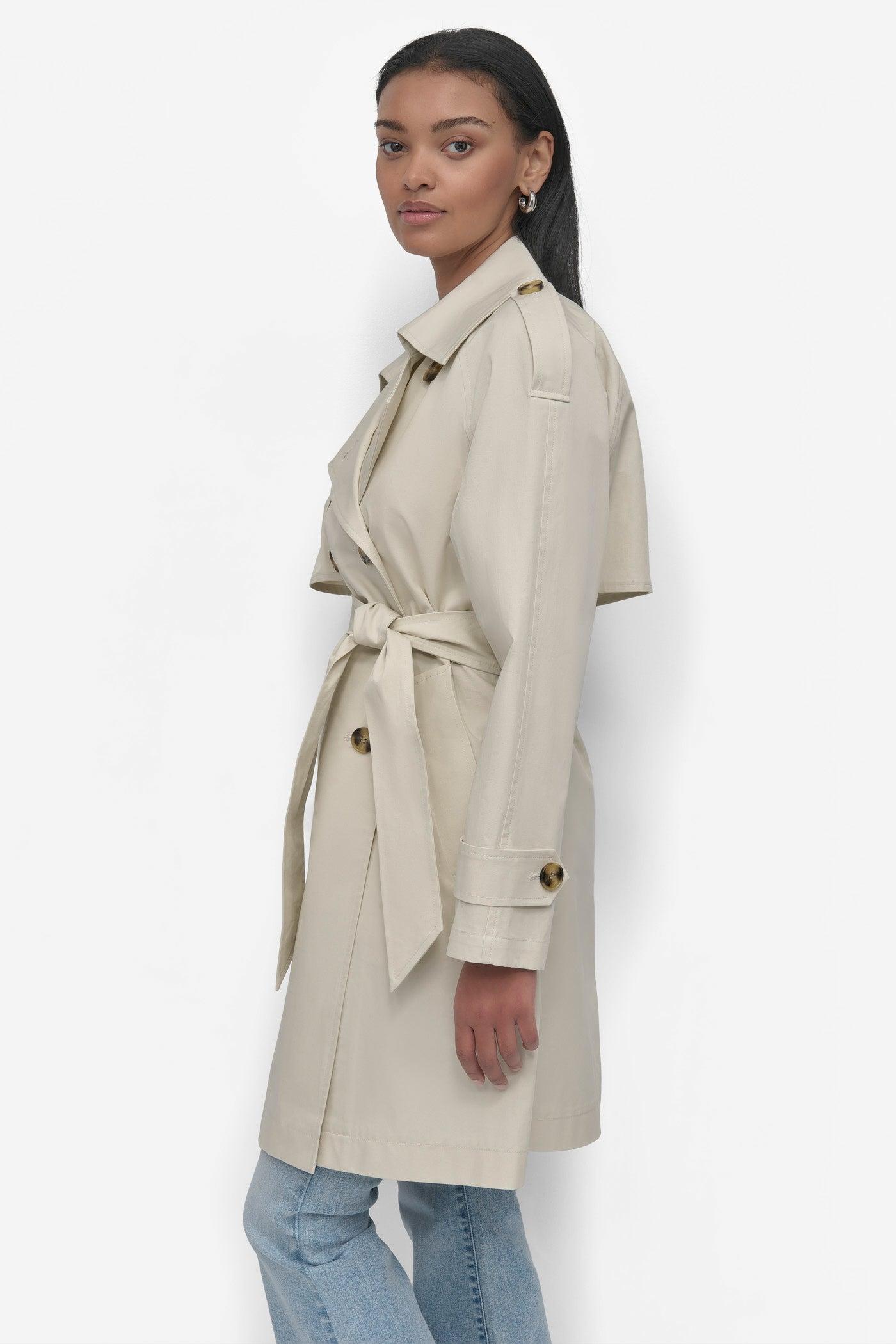 RAGLAN SLEEVE DOUBLE BREASTED TRENCH COAT Product Image