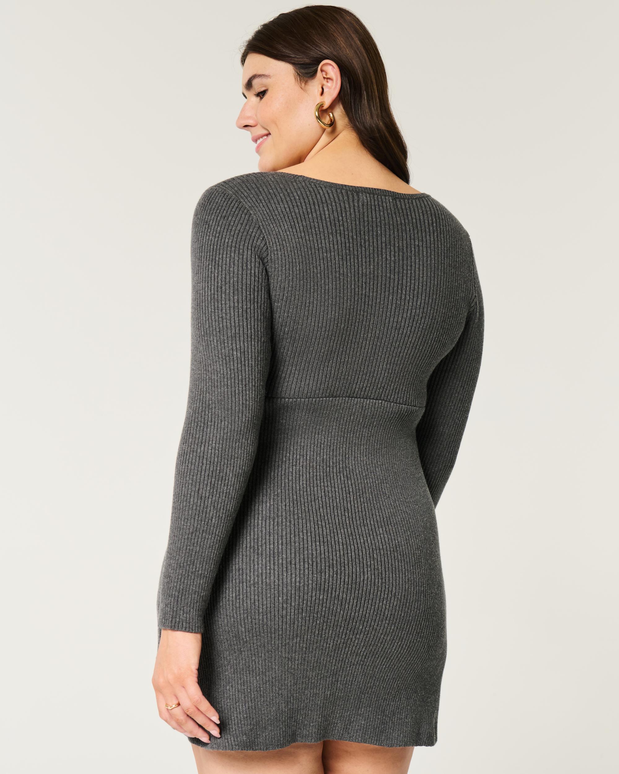 Sweater-Knit Skater Mini Dress Product Image