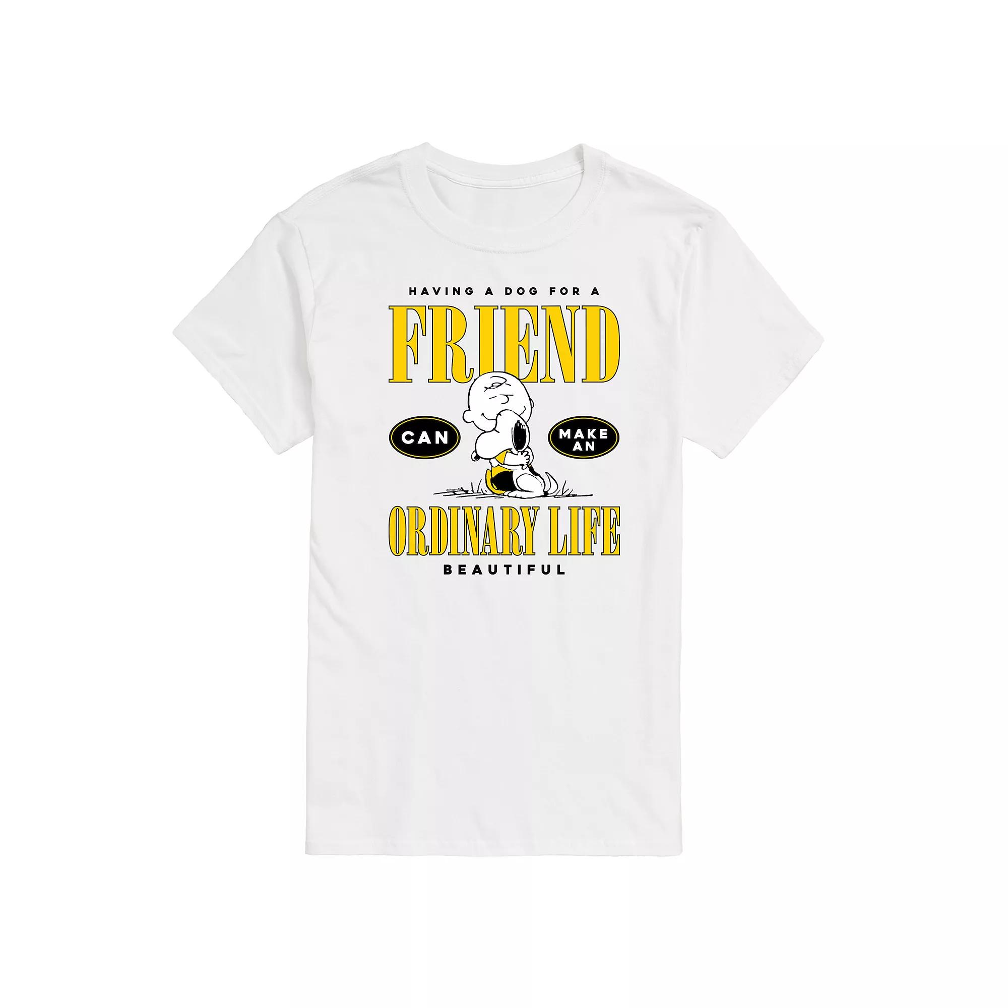 Big & Tall Peanuts Charlie & Snoopy Dog Friend Graphic Tee, Men's,  Product Image