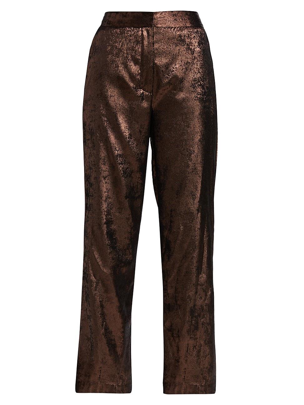 Womens Hannah Gilded Straight-Leg Trousers Product Image