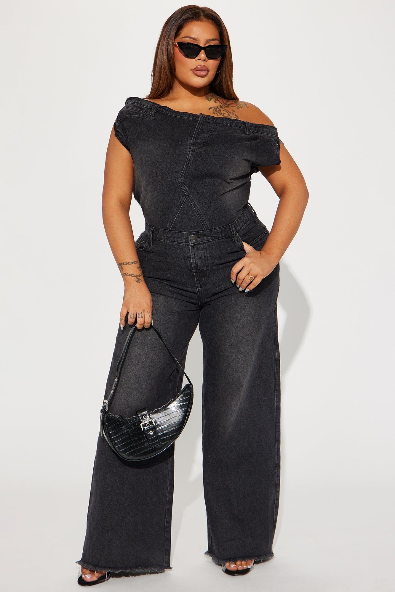 Dakota Denim Jumpsuit - Black Product Image