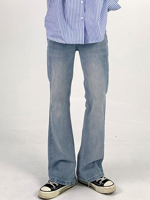 Men's High Rise Light Wash Loose Jeans Product Image