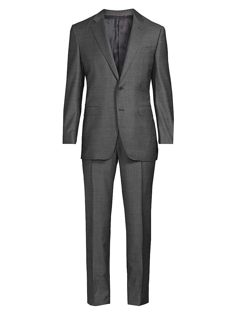 Mens Denim Effect Trim Fit Suit Product Image