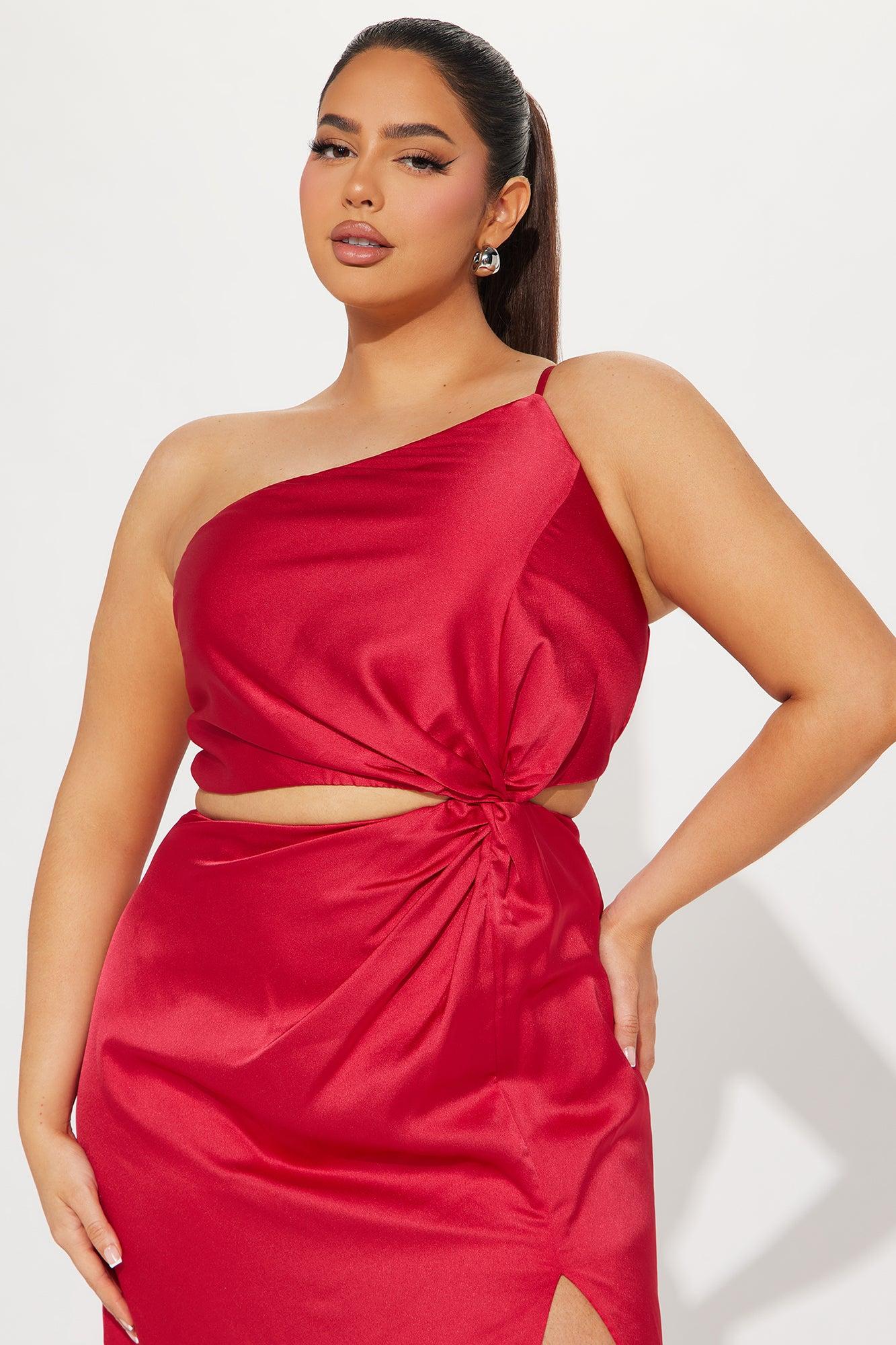 Stella Satin Gown - Red Product Image