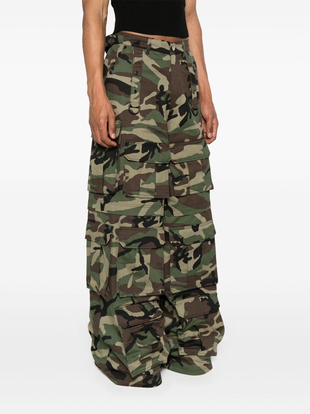 camouflage-print wide-leg jeans Product Image