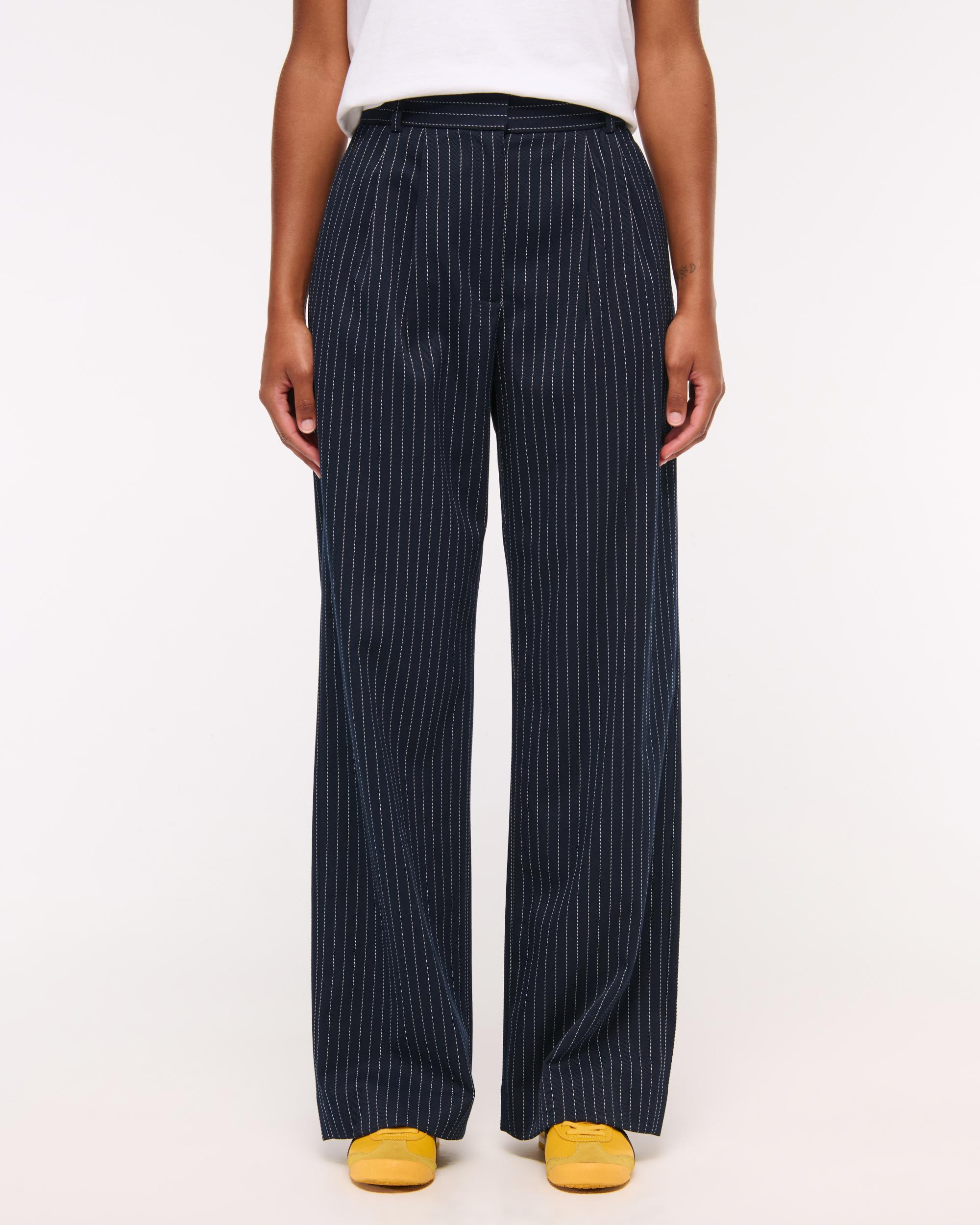 Curve Love A&F Sloane Tailored Wide Leg Pant Product Image