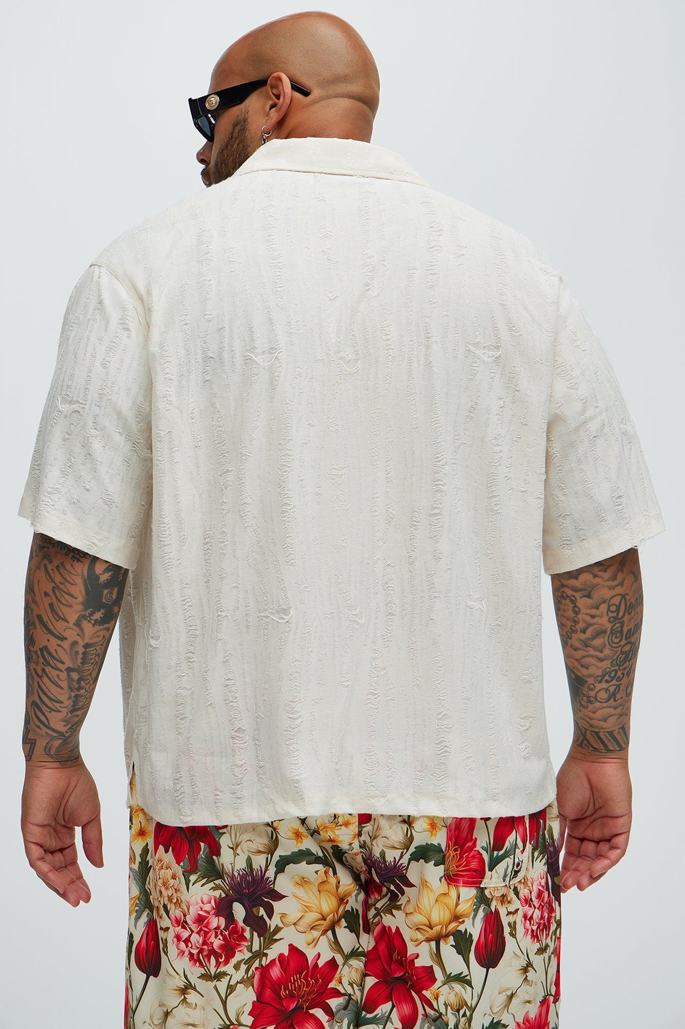 Lynx Textured Shirt - Cream Product Image