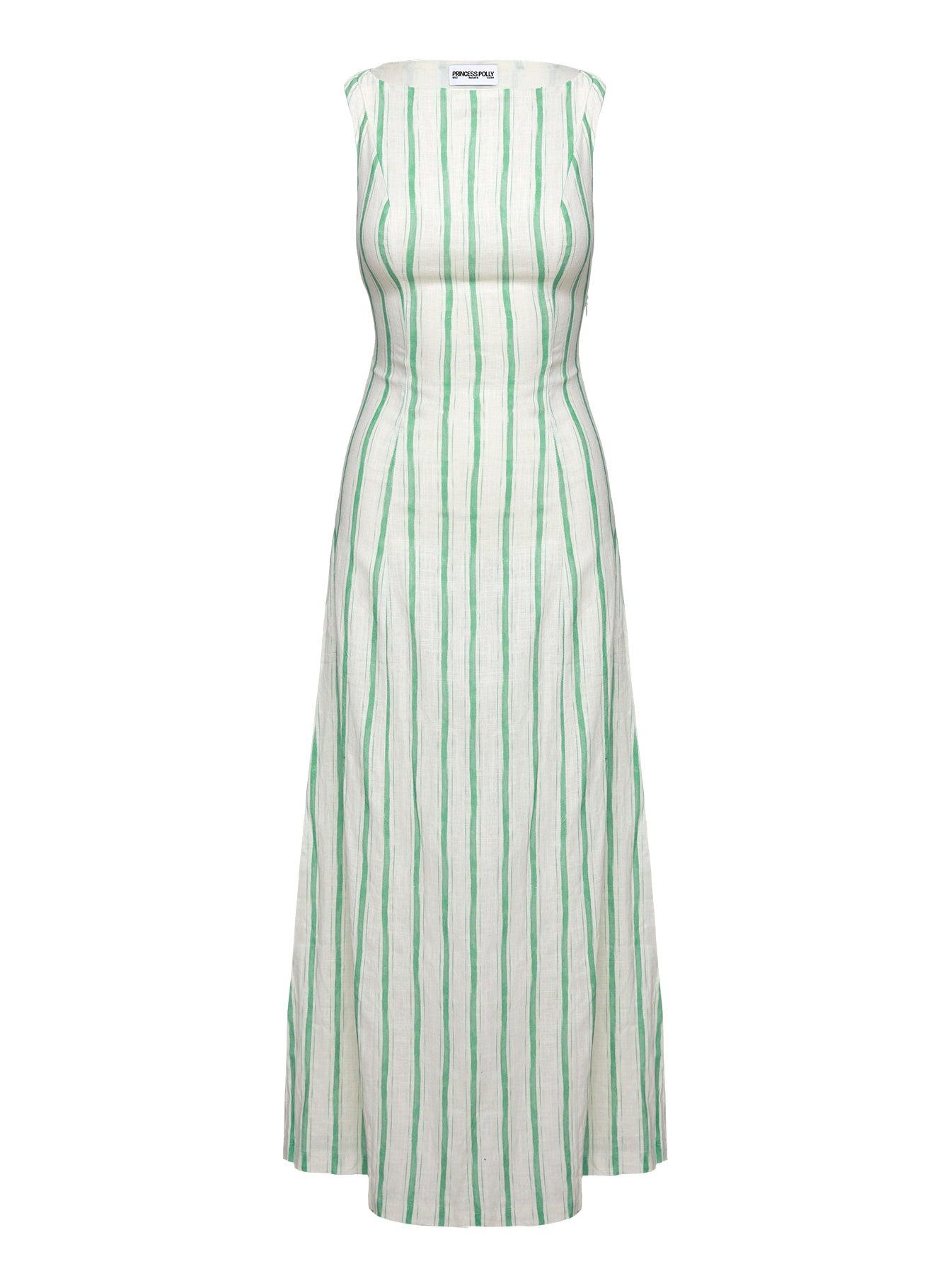 Lewisa Maxi Dress Green Stripe Tall Product Image