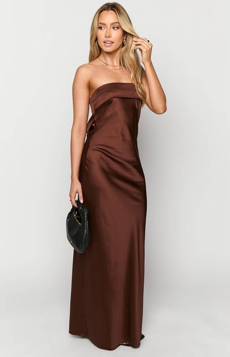 Maiah Brown Maxi Dress Product Image
