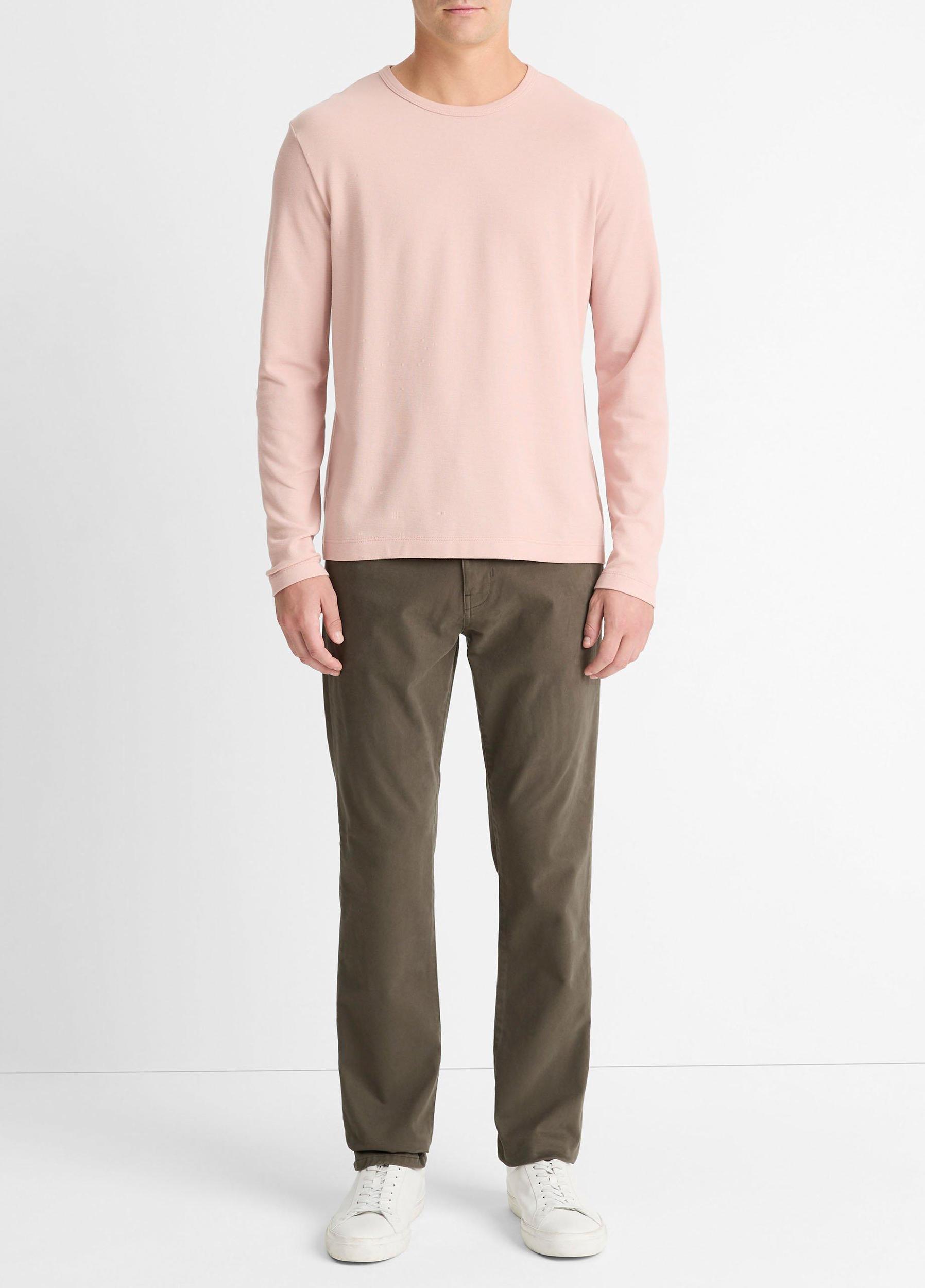 Pima Cotton Piqué Long-Sleeve T-Shirt Product Image