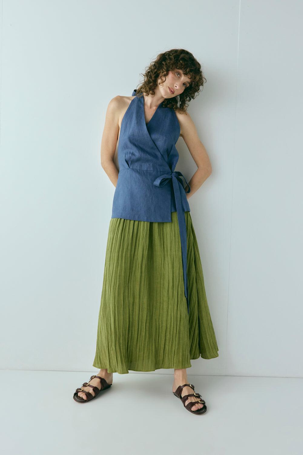 Solara Midi Skirt Olive Product Image