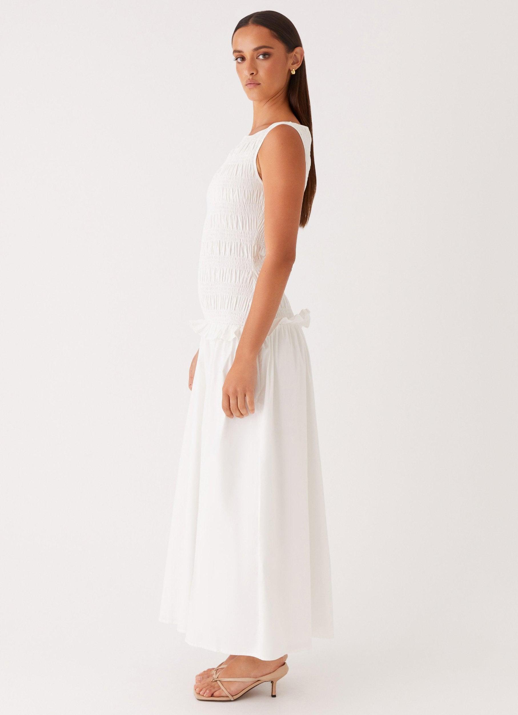 Vienna Anna Ruffle Maxi Dress - Ivory Product Image