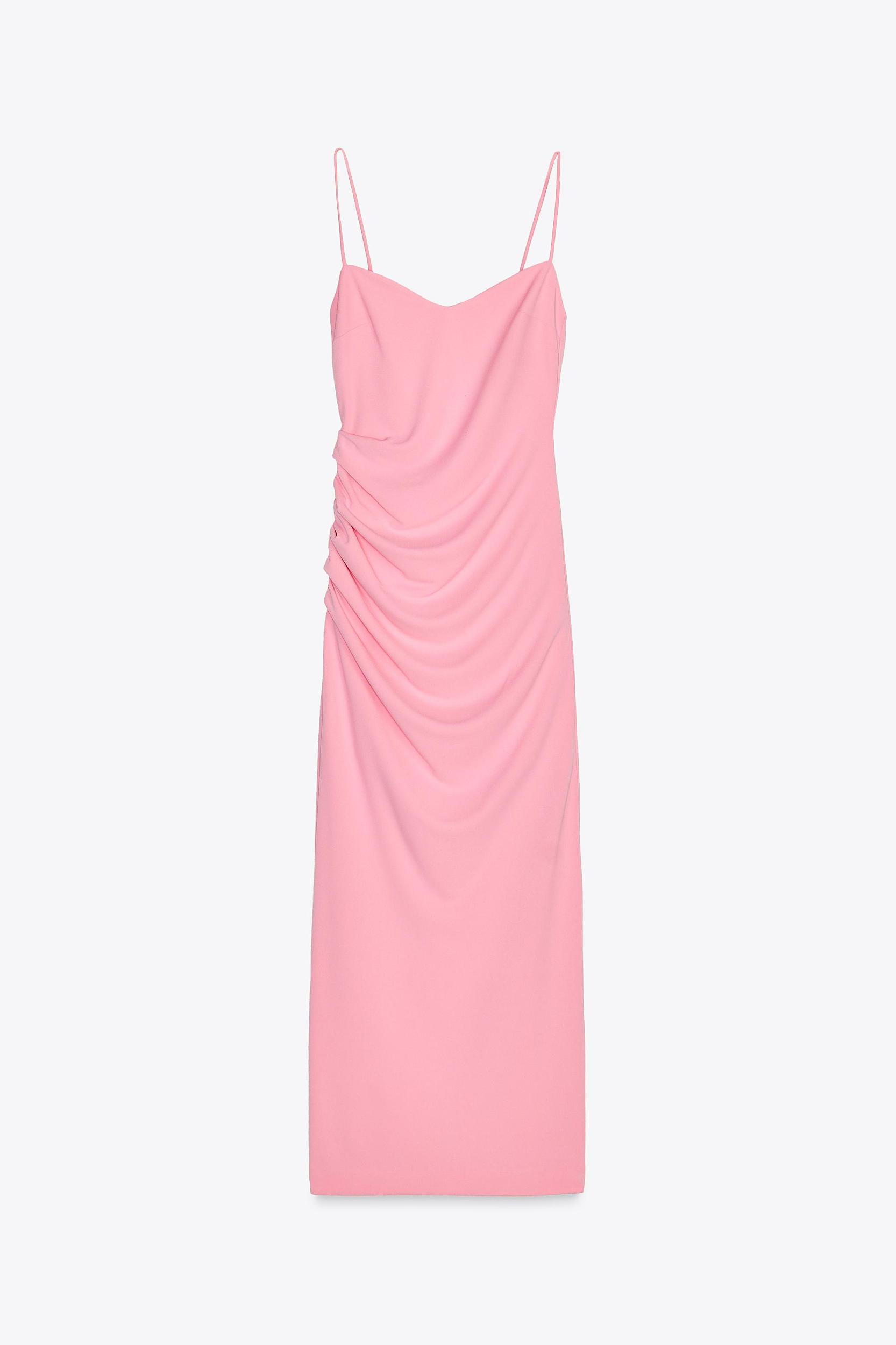 RUCHED MIDI DRESS Product Image