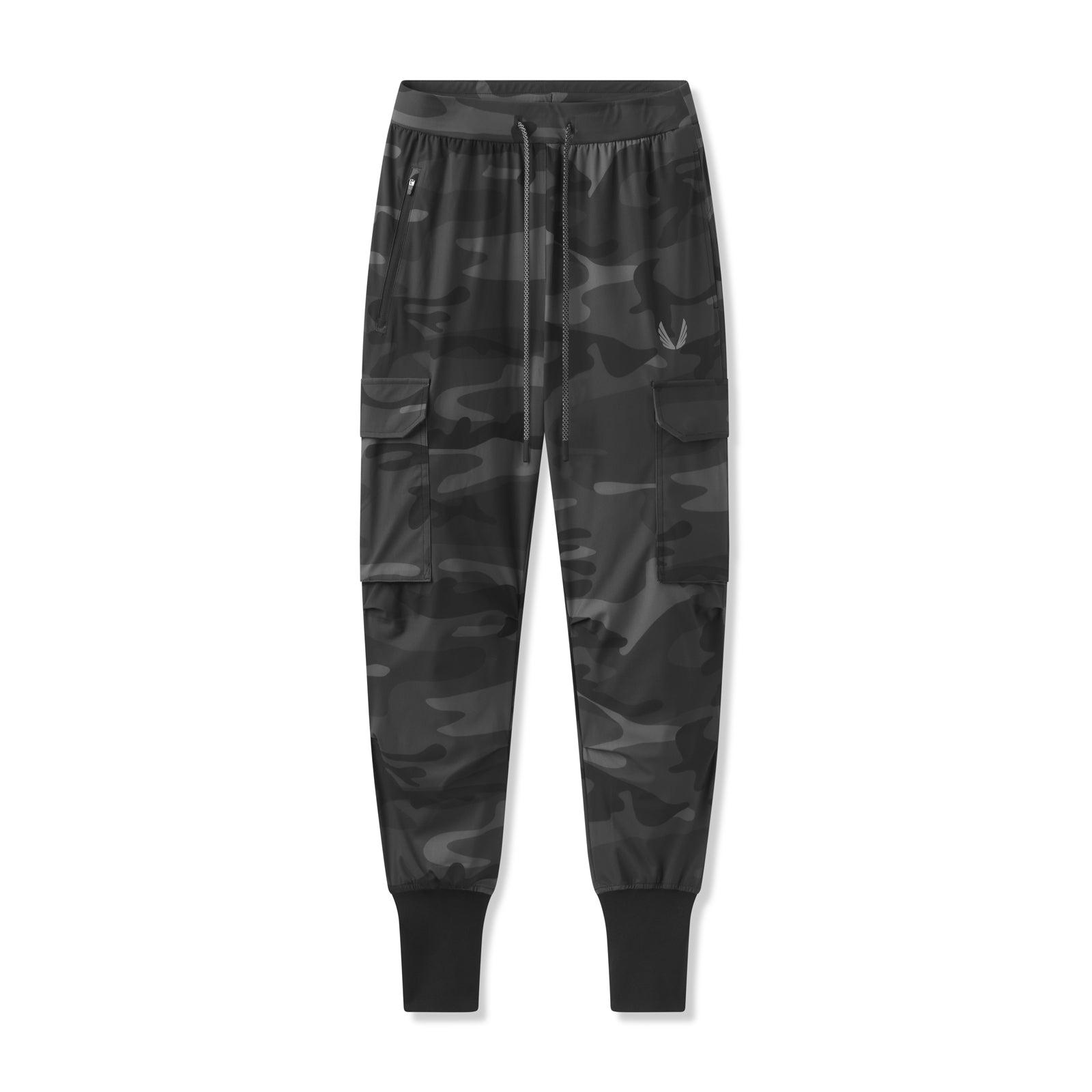 0825. Tetra-Lite® Cargo High Rib Jogger - Black Camo "Reflective" Product Image