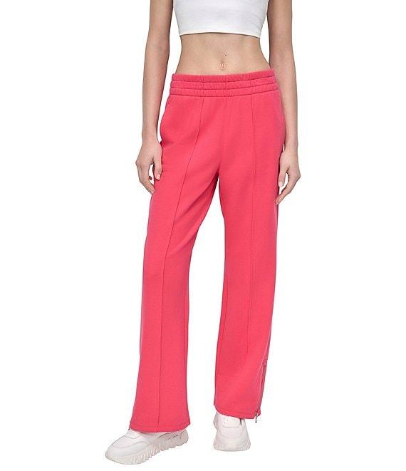 DKNY Sport by Donna Karan Coordinating French Terry High-Rise Zip Hem Track Pants Product Image