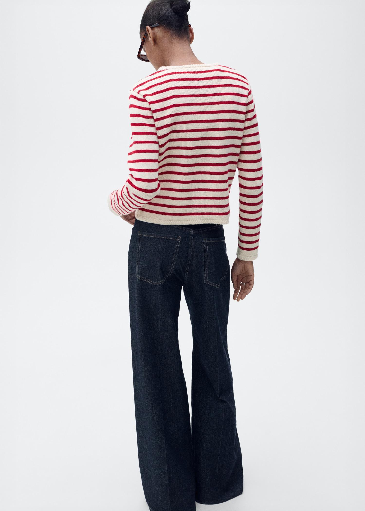 Stripped knit cardigan - Women | MANGO USA Product Image