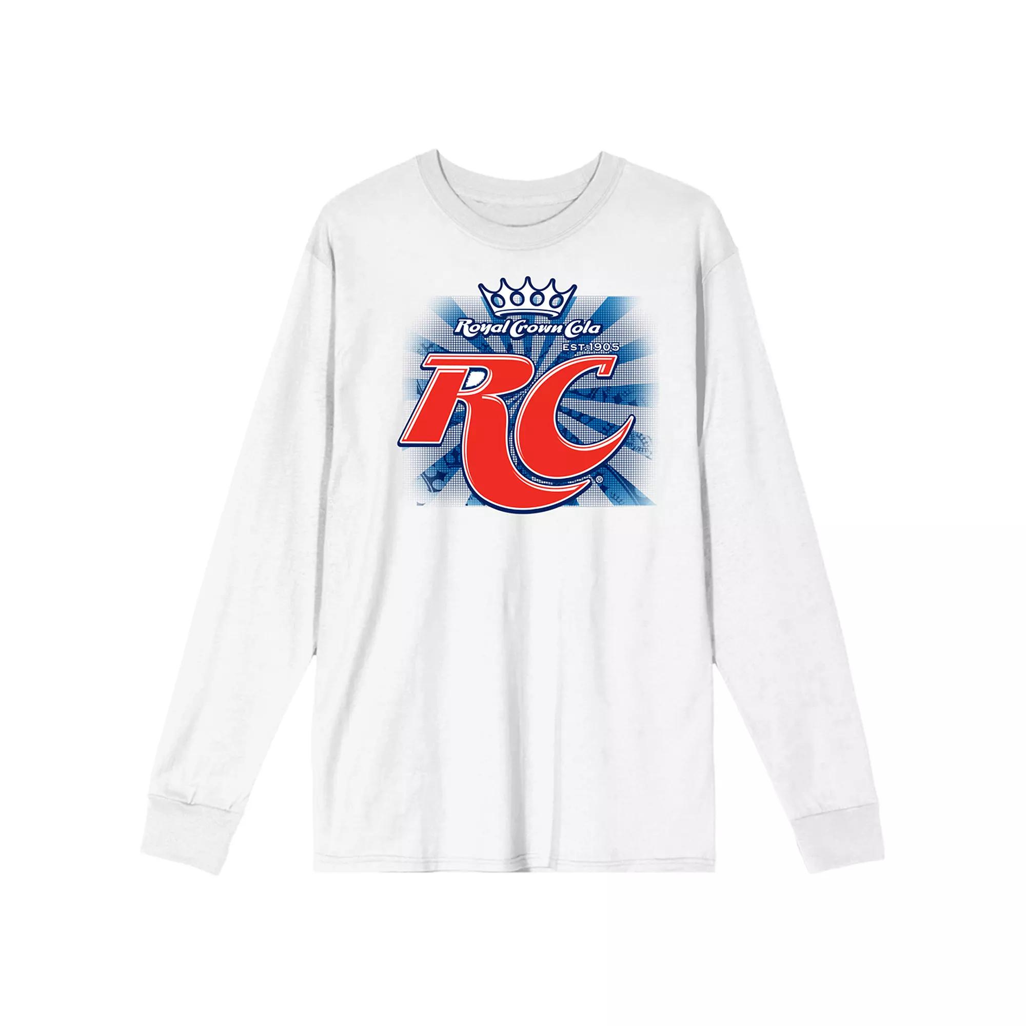 Men's RC Cola Logo White Long Sleeve Tee,  Product Image
