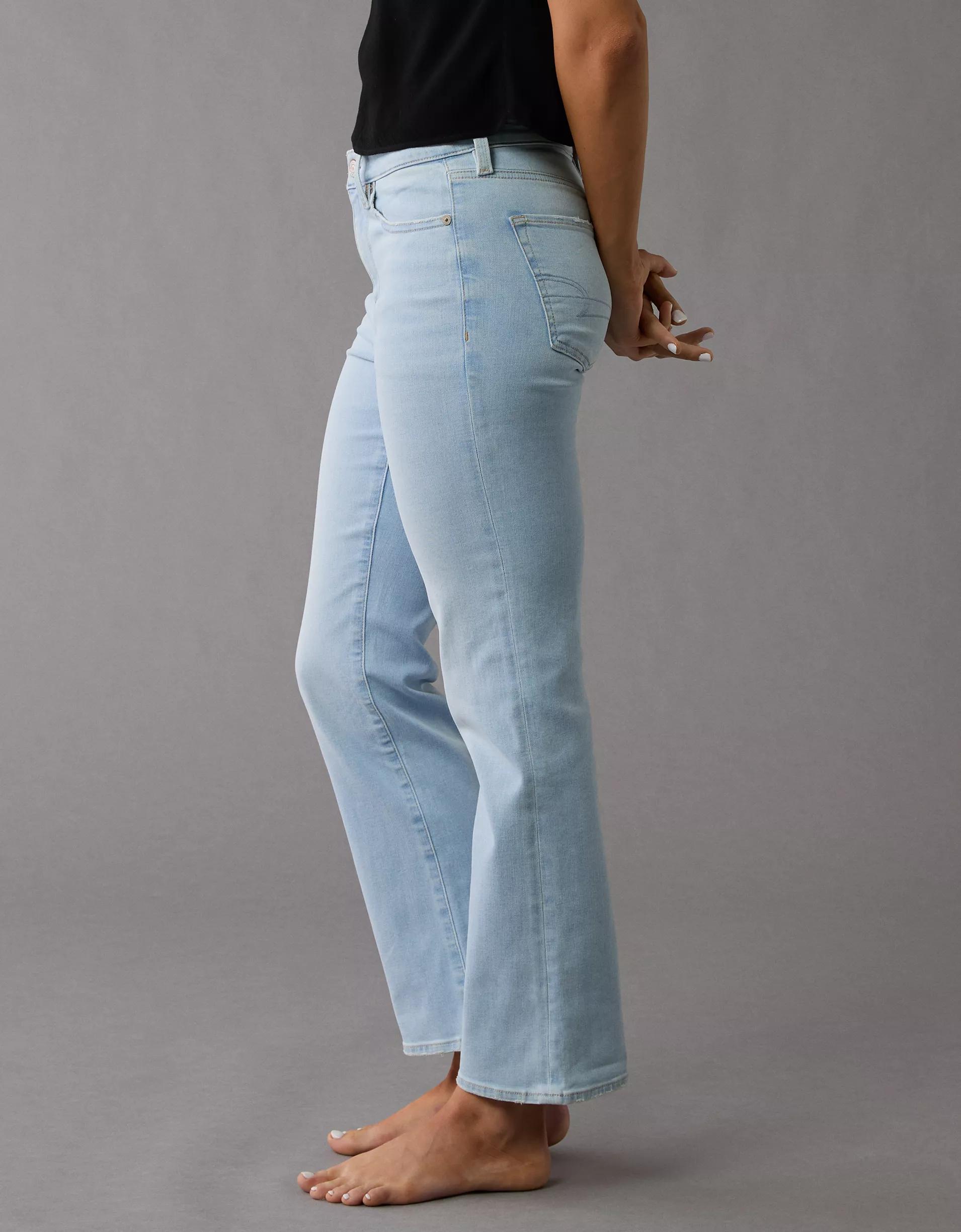 AE Next Level High-Waisted Kick Bootcut Crop Jean Product Image