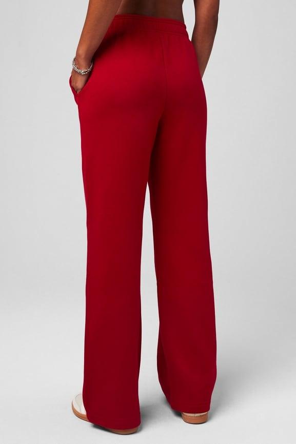 Cozy Fleece Wide Leg Sweatpant Product Image