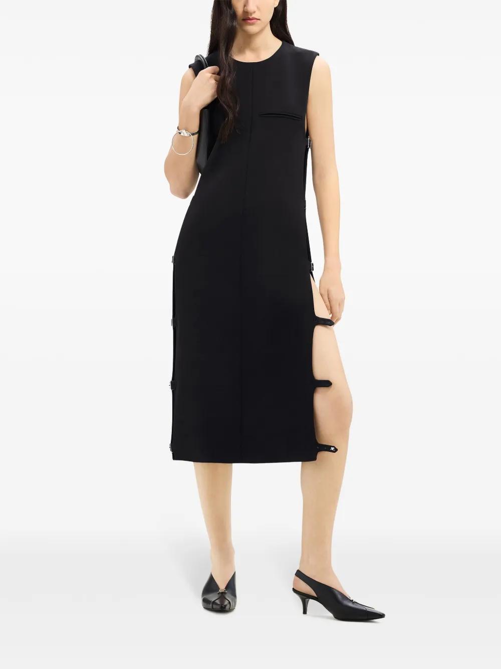 COURRÈGES Multi-strap Midi Dress In Black Product Image