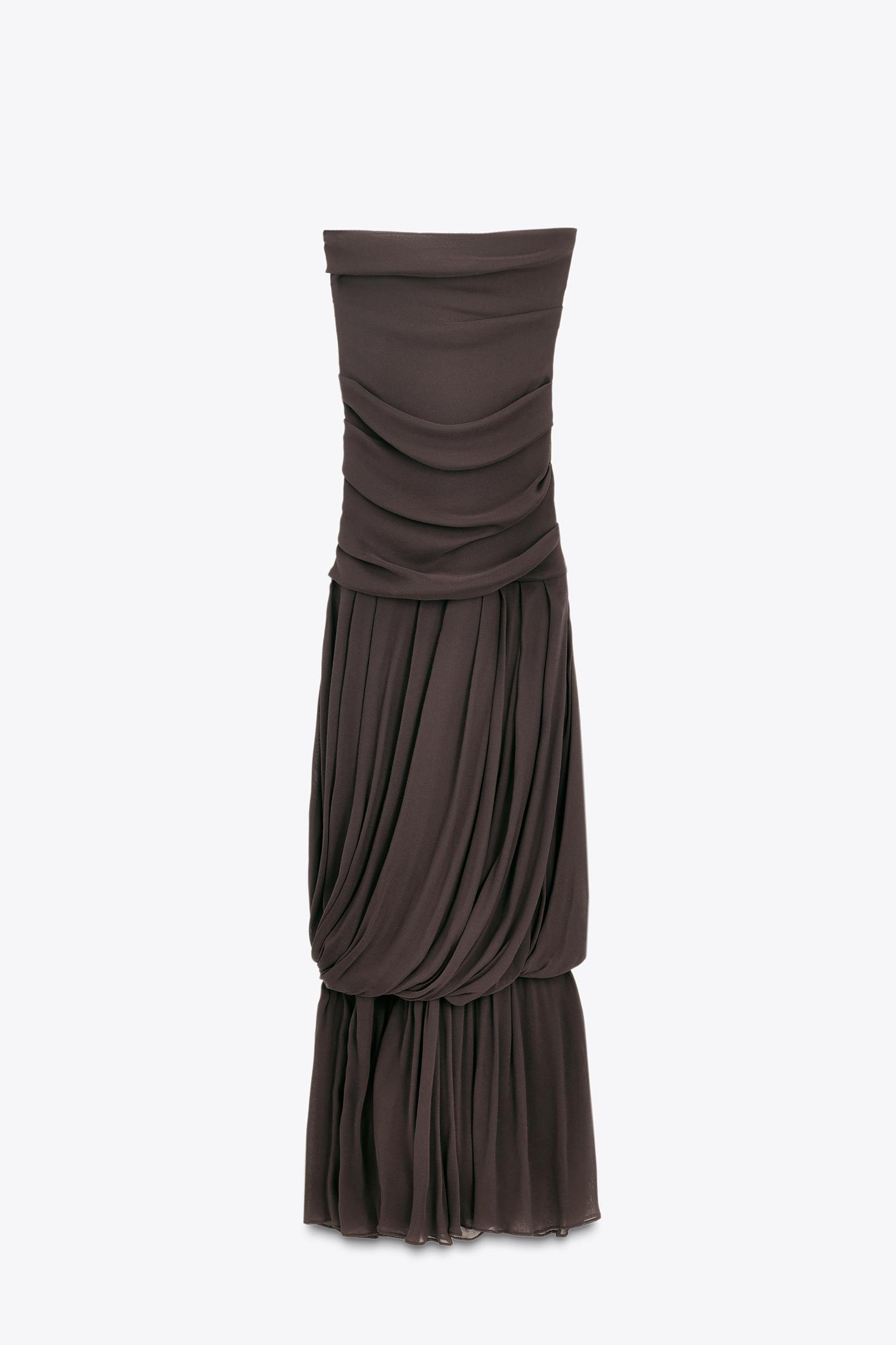 LIMITED EDITION DRAPED STRAPLESS LONG DRESS Product Image