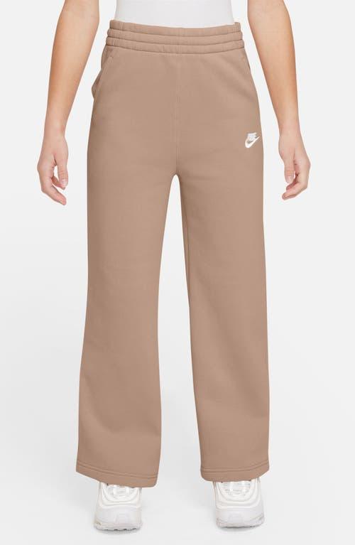 Unisex Nike Sportswear Club Fleece Girls Wide-Leg Pants | FZ6774-063 Product Image