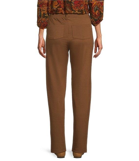 Intro Stella Double Knit Slim Straight Leg Pull-On Pants Product Image