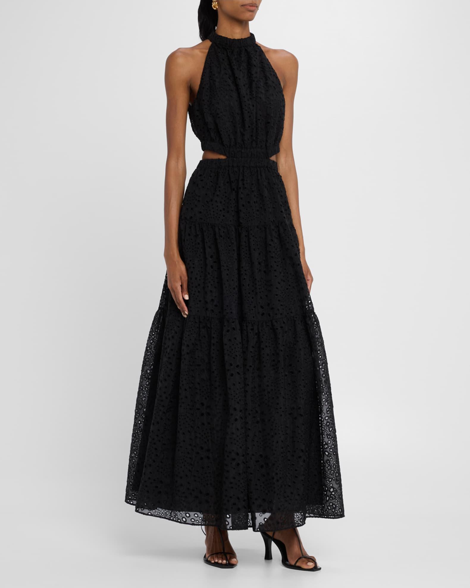 Claudia Embroidered Cutout Maxi Dress Product Image