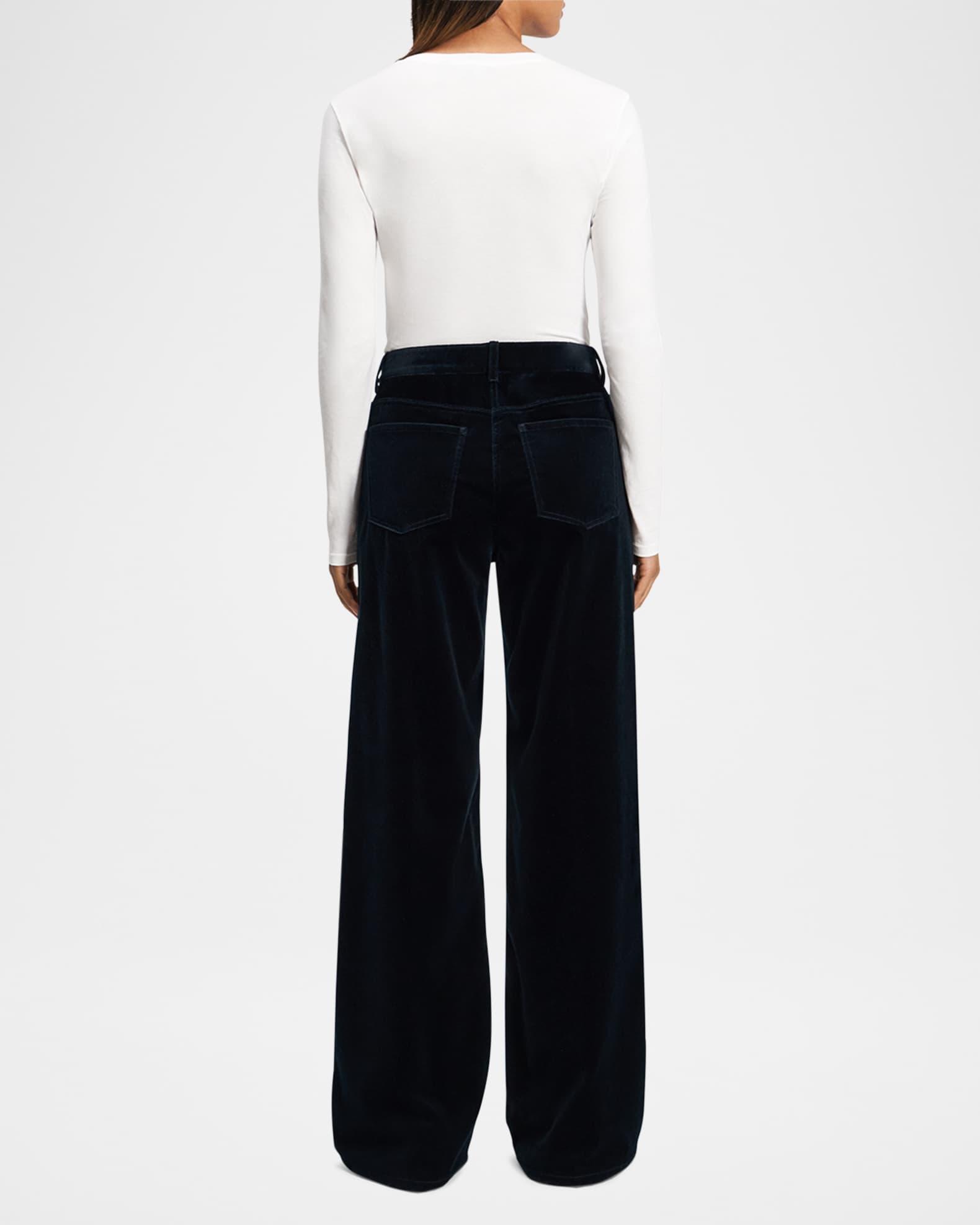Relaxed Straight Velvet Jeans Product Image