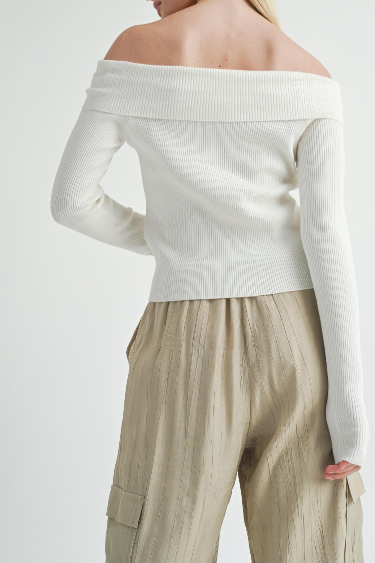 ROSE OFF SHOULDER SWEATER Product Image