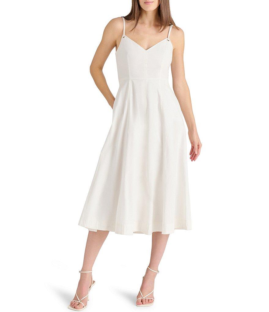 Steve Madden Harley Sweetheart Neck Sleeveless Midi Dress Product Image