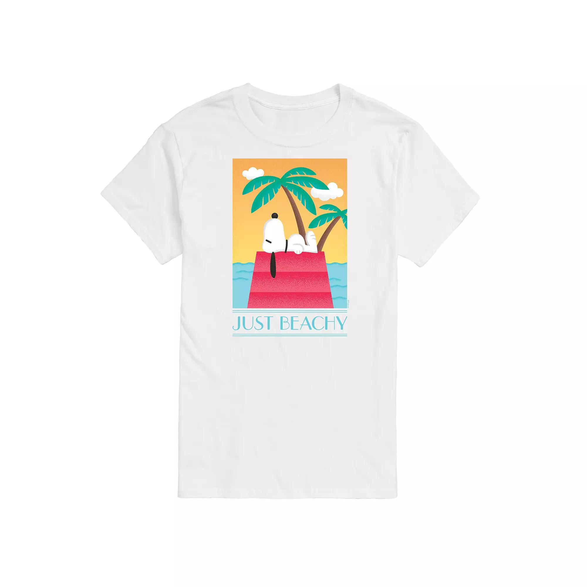 Big & Tall Peanuts Snoopy Sleeping "Just Beachy" Graphic Tee, Men's,  Product Image