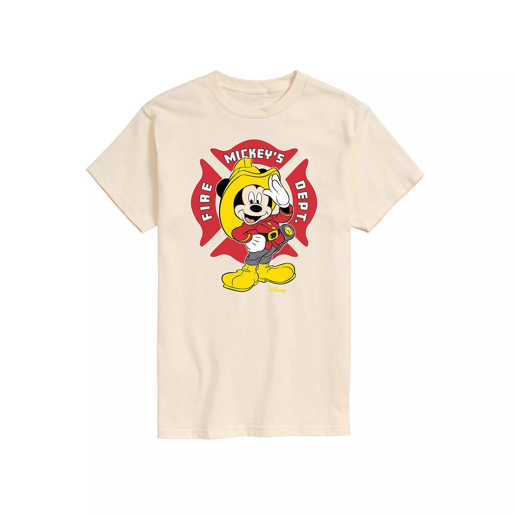 Disney's Mickey Mouse Men's Fire Dept. Badge Graphic Tee,  Product Image