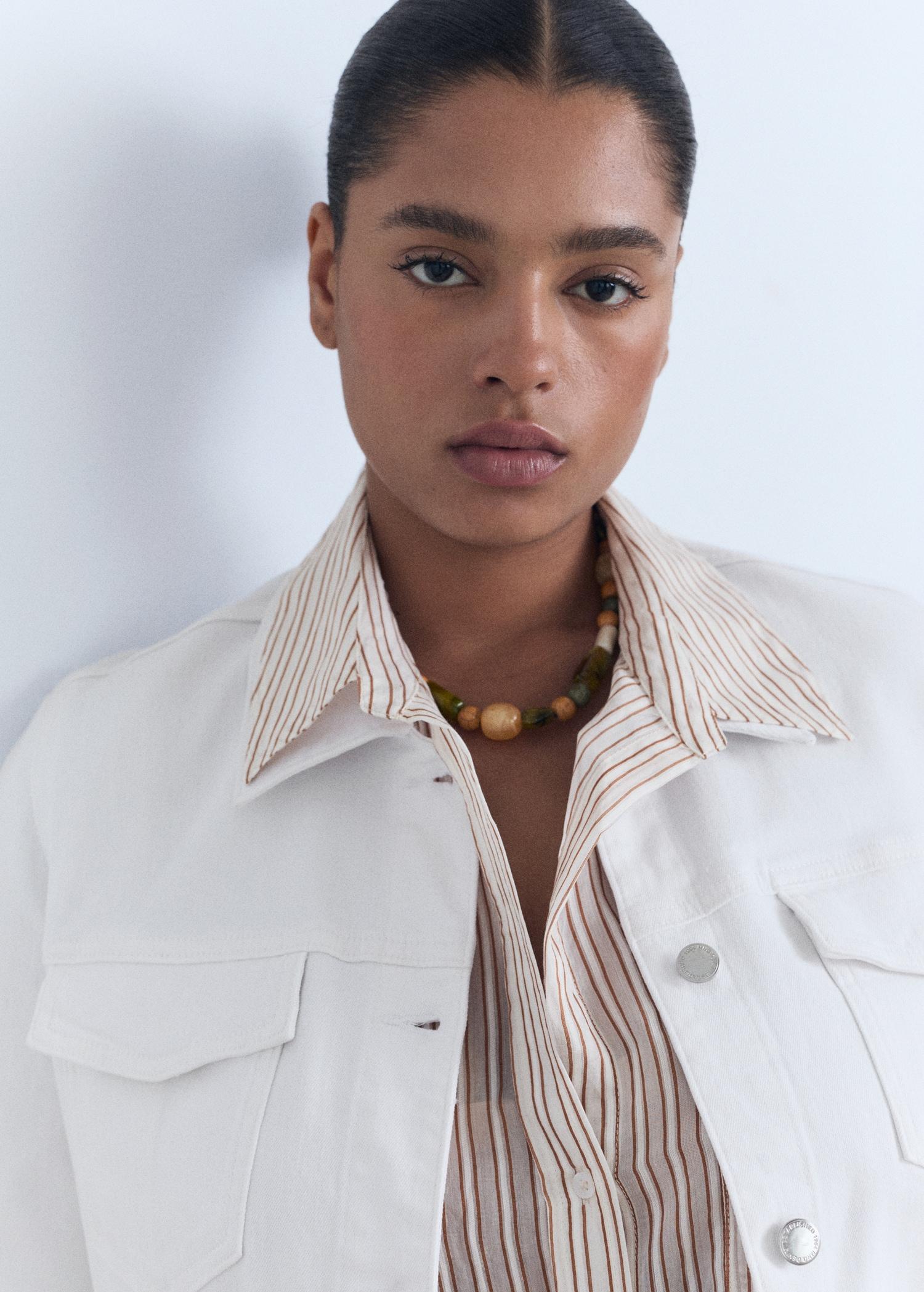 Pockets denim jacket - Women | MANGO USA Product Image