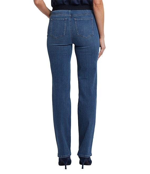 NYDJ Stretch Denim Marilyn High Rise Straight Leg Jeans Product Image