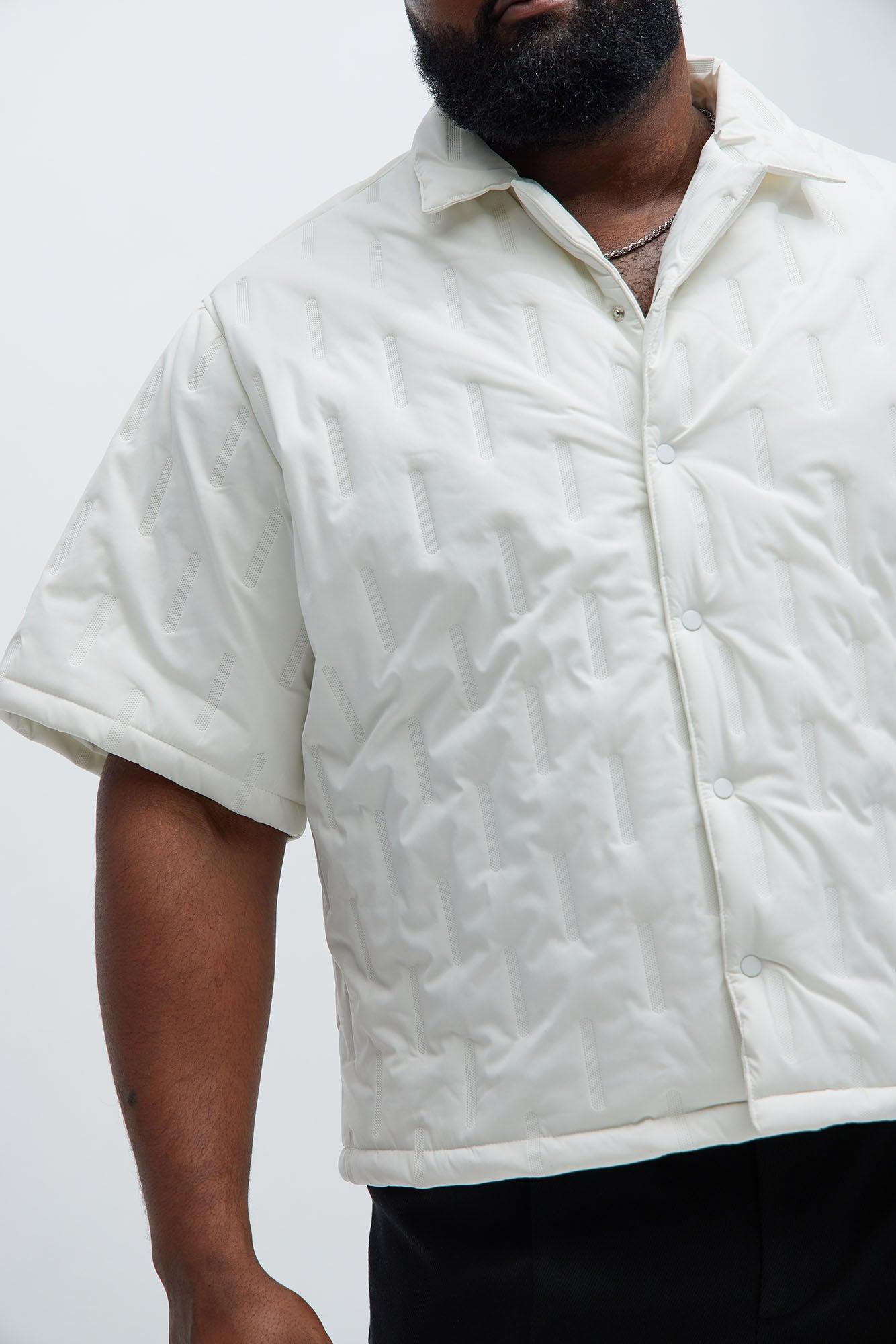 Kona Quilted Nylon Shirt - White Product Image