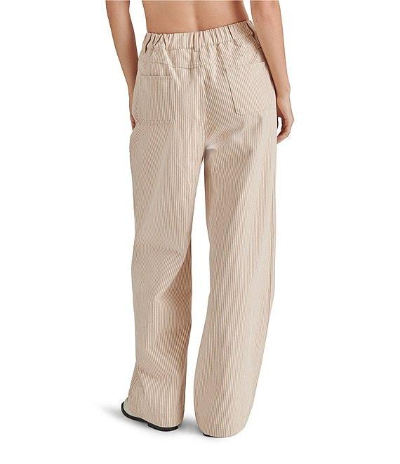 Steve Madden Minorca Railroad Stripe Drawcord Wide Leg Pants Product Image