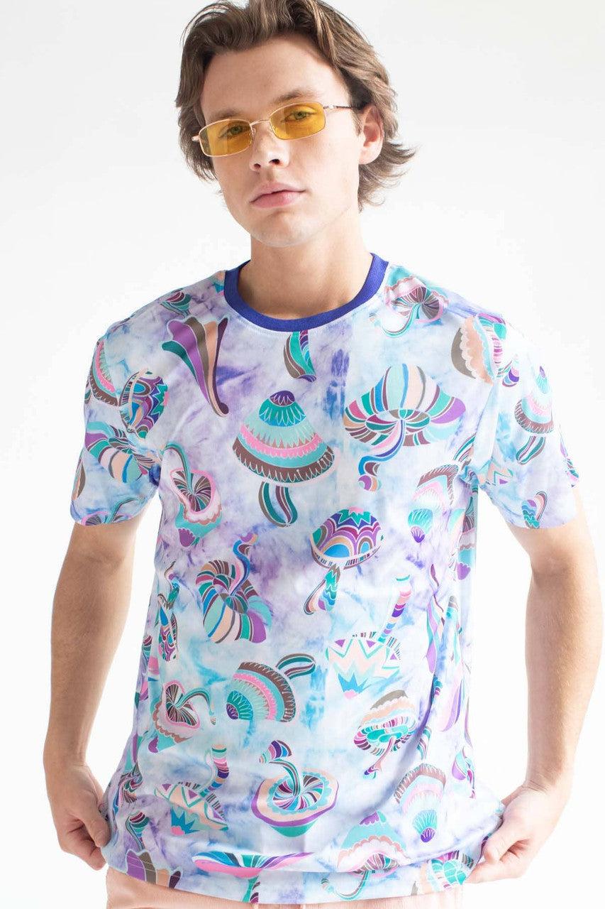Pastel Mushrooms Tie Dye T-Shirt Product Image