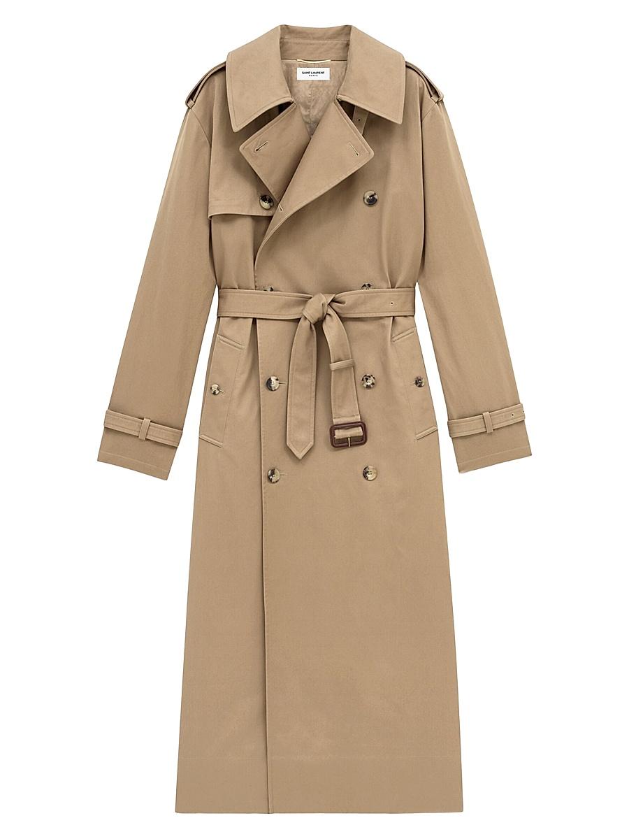 Womens Trench Coat in Cotton Serge Product Image