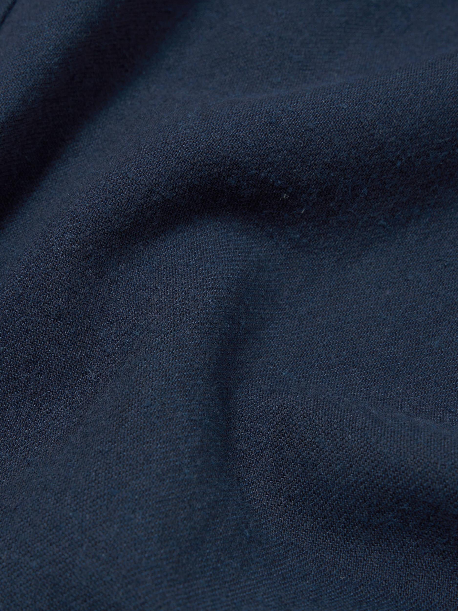 Navy Lord Cotton Linen Pleated Track Pant Product Image