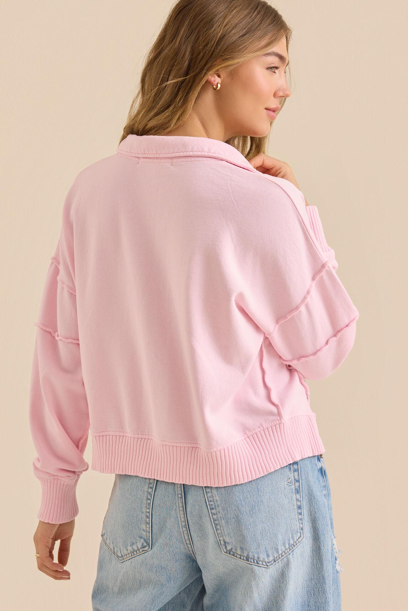 Rowan Pieced Polo Top Product Image