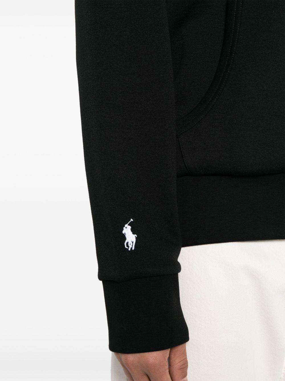 logo-embroidered cotton-blend hoodie Product Image