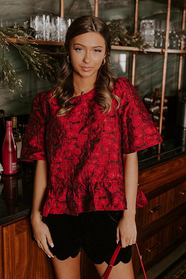 Rose Garden Romance Jacquard Top Product Image