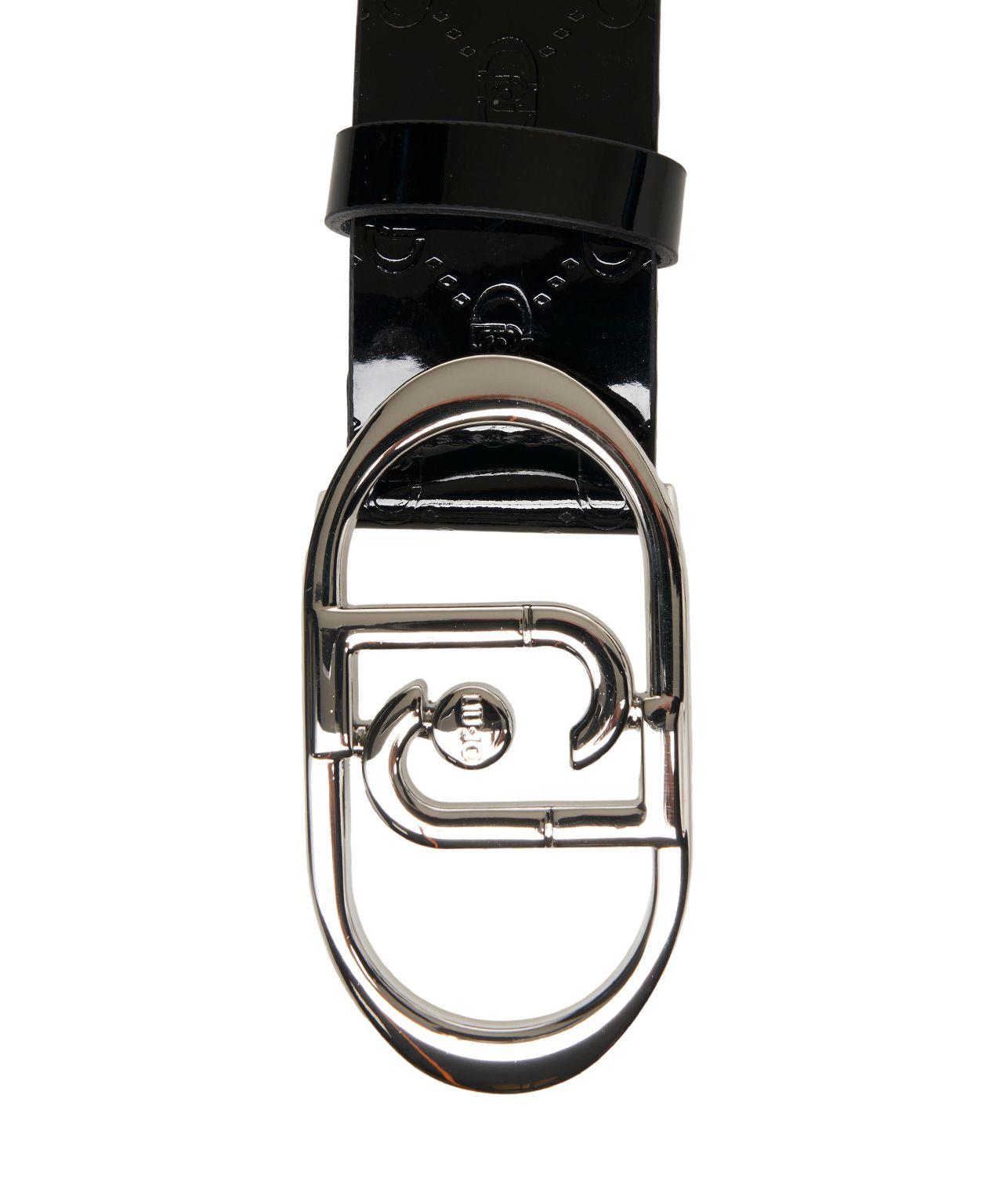 Varnished belt with monogram Product Image
