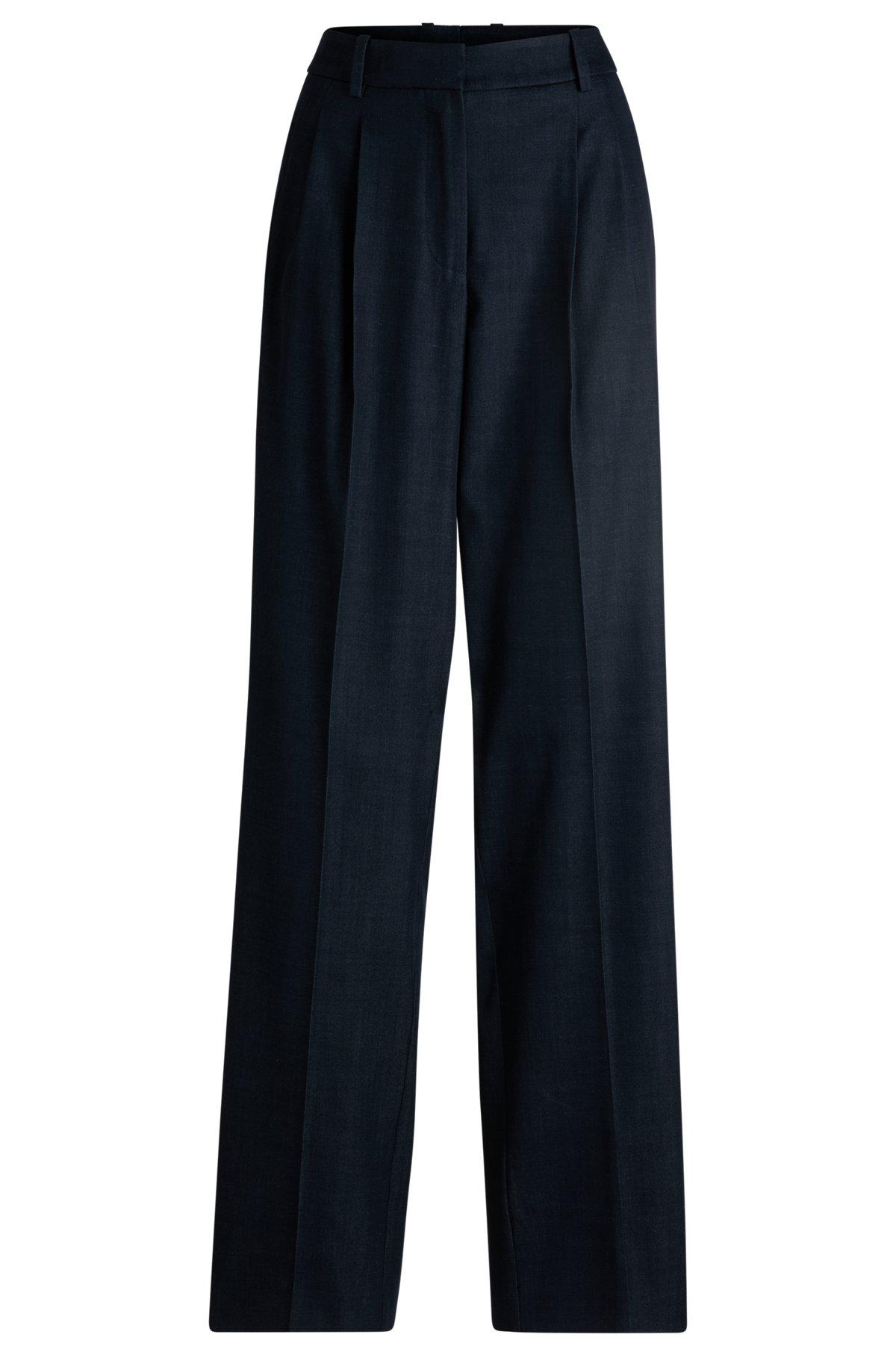 Regular-fit trousers in denim-effect twill Product Image