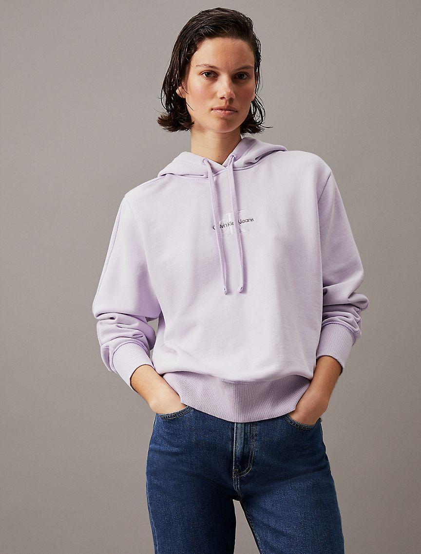 Washed Monogram Logo Relaxed Hoodie Product Image