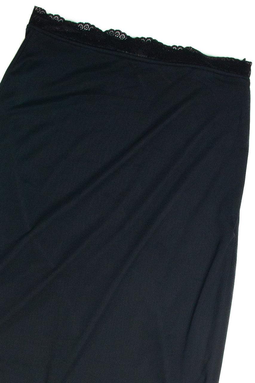 Black Mesh Midi Skirt Product Image