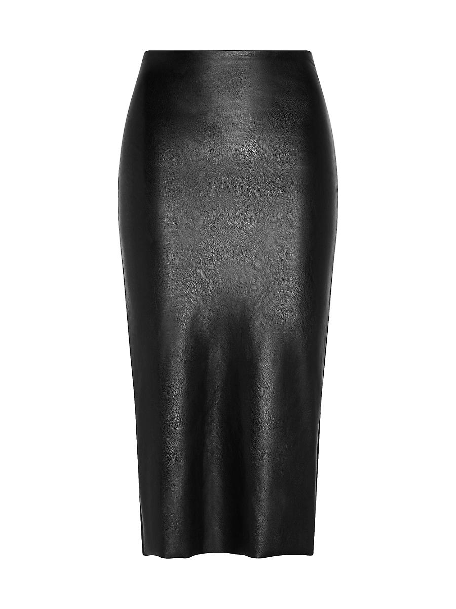 Womens Faux-Leather Pencil Skirt Product Image